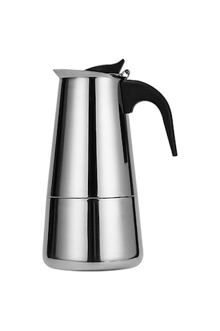 Honmex Stahl Mocha Pot 100ml - Taşınabilir Elektrikli Kahve Filtre Makinası - Latte Ve Espresso Hazırlayıcı Gümüş