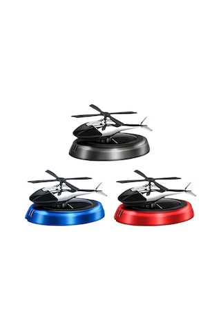 Güneş Enerjili Helikopter Araba Koku Difüzörü Kırmızı