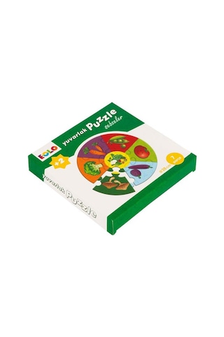 +2 Yaş Yuvarlak Puzzle Sebzeler (Eolo Yayınları)