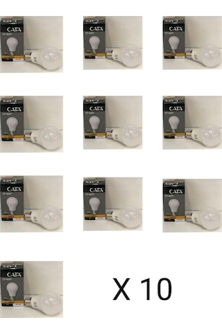 Ct-4277 Led Ampül 6400k 9w E27 Beyaz Işık 10 Adet 9w 60w 850 Lm
