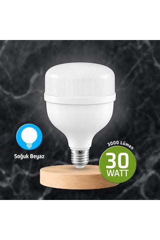 Torch Kristal Led Ampul 30 Watt Yüksek Aydınlık Sunan Soğuk Beyaz Ampül 3000 Lümen Güçlü Işık