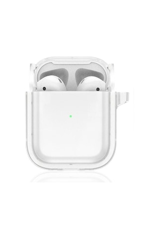 Apple, Uyumlu AirPods 4 4.nesil Shiny Şeffaf Kılıf - Beyaz