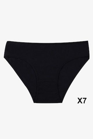 Kadın 7'li Likralı Külot Ko1007ktl Siyah