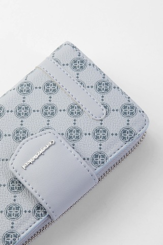 Cengiz Pakel Monogram Kadın Orta Boy Cüzdan 65256Mp Buz Mavi- Buz Mavi