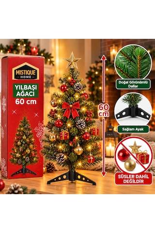 60 Cm Dekoratif Yapay Yılbaşı Çam Ağacı Mini Noel Ağacı