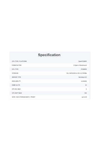 IBM Barreleye G2 – DVT L10 Server Sunucu ve Güç Kaynağı