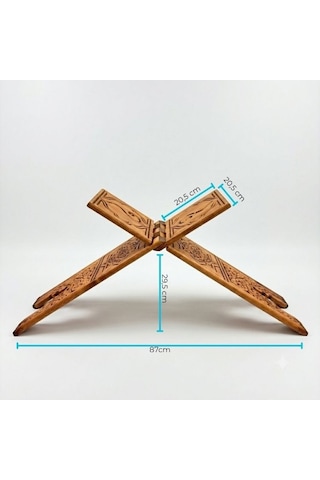 Ahşap Rahle Oymalı Battal 75Cm Oymalı Ahşap Rahle