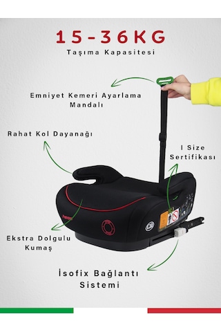 Prego Hera 15-36 Kg Emniyet Kemeriyle Kullanılabilen İsofixli Yük