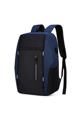 Lemestar Erkek İş Çantası 15.6" Laptop Taşıyıcı Usb Şarj Portlu Anti-calıntı Oxford Kumaş Çift Omuzlu Sırt Çantası Büyük Kapasite Mavi MAVİ
