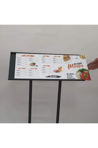 Restoran Önü Metal Menü Panosu 3xa4