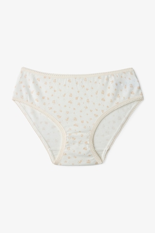 Penti Ekru Kız Çocuk Ditsy Pamuklu 3'lü Slip Külot