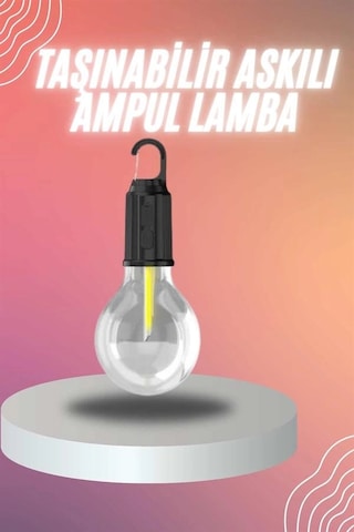 Kargo Şarjlı Dekoratif Kamp Lambası Askılı Ampul Led Işık Type-c Girişli Najmaddin Çok Renkli