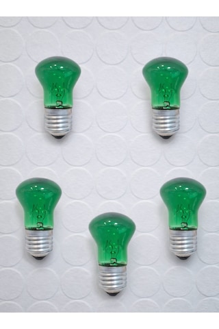 Yeşil Işık Ampulü Dark Aesthetic Room Decor Gece Lambası 10watt 5 Adet