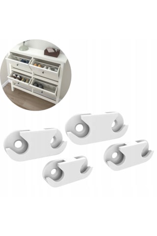 Ikea Hemnes Parça 110364 İle Uyumlu Ayakkabı Dolabı Menteşe Yedek Parçası 4 Adet Beyaz