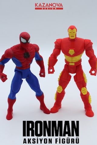 Kazanova Design Iron Man Aksiyon Figürü 14 Cm Marvel Masaüstü Dekoratif Hediyelik
