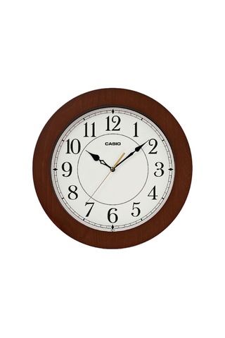 Casio Iq-133-5df Plastik Kasa Kahverengi Renkli 36 Cm Çaplı Modern Quartz Saniye Mekanizmalı Duvar Saati