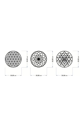 Yaşam Çiçeği Sri Yantra Torus Nefesi Üçlü Tablo
