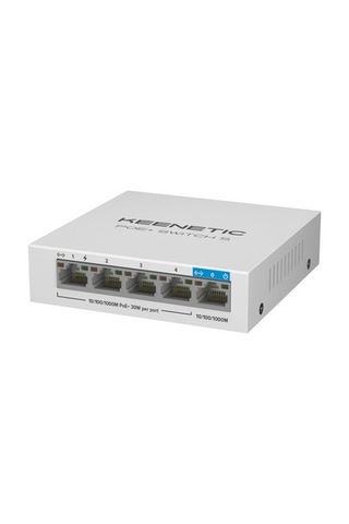 Keenetic Poe+ Switch 5, 1x1gbit, 4x1gbit Poe+ Port, Ieee 802.3af/at Max.30w/port ,