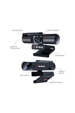 Live Streamer Cam 513-4k 30fps Uhd Geniş Açılı Web Kamerası, Oyun İçin, Sabit Konsantrasyonlama, İç Aydınlatma İ