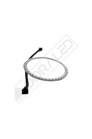 Doraled WS2812B ARGB Magic Matrix Ekran 5V Dijital Yuvarlak Pixel 35 Led Halka 96 x 77 MM