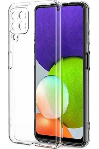 Logis Samsung Galaxy Uyumlu A22 Kılıf Süper Silikon Şeffaf Şeffaf