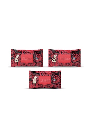 3 Paket Red Rose Islak Havlu Mendil 90 Adet Kapaklı Gül Kokulu
