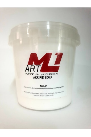 M1 Art Akrilik Boya 1.Kg --10 Renk Seçeneği