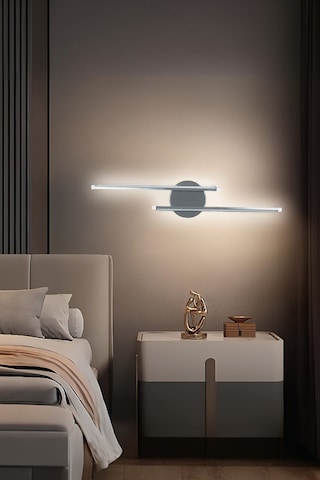 Sare Aplik Gri Renk Modern Tasarım - Hol - Banyo - Mutfak - Salon - Yatak Odası Gün Işığı Led Aplik Gri