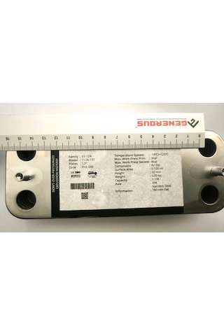 Plaka Eşanjör Hrale 12 Plaka Aırfel Eco5 Luna5 Yeni Baymak 160 Mm