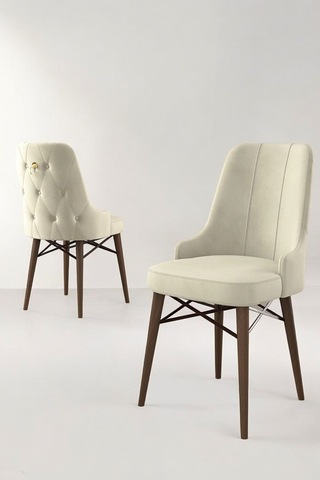 Zümra Serisi, Meşe Desen 80x132 Açılabilir Mdf Mutfak Masası Takımı 6 Adet Sandalye, Krem