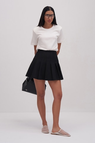 Volanlı Mini Etek Siyah