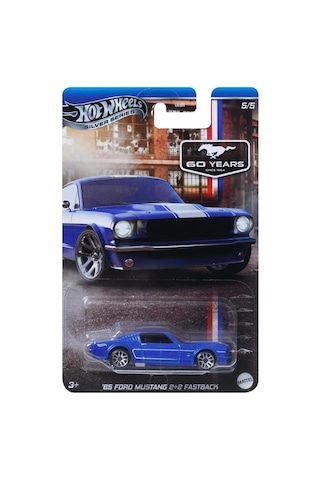 Hot Wheels 60. Yıl Mustang Serisi Arabalar 65 Ford Mustang 2+2 Fastback Grt01 - Jby49 Çok Renkli