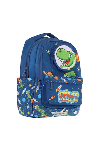 Kaukko Toys Erkek Çocuk 3d Dinazor Şekilli İlkokul Ve Günlük Sırt Çantası - Lacivert - L5252 Lacivert