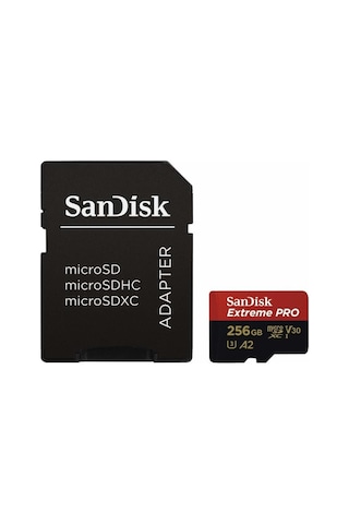 Sandisk Extreme Pro 256Gb Micro Sdxc Uhs-I U3 A2 V30 Hafıza Kartı