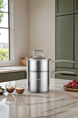 Karaca  Fondü İndüksiyon Tabanlı Çelik Tencere Seti 14 Cm