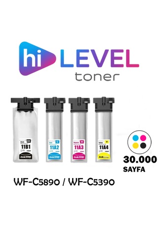 Hilevel Toner Ht-c5890/c5390-set, Epson C5890 30k 4 Renk Cmyk Ekstra Yüksek Kapasite Muadil Toner
