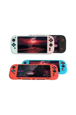Nintendo Switch 2 İçin Esnek Silikon Kılıf Tam Gövde Korumalı 4 Renk Seçenekli Dobe Tns-3158 - Beyaz
