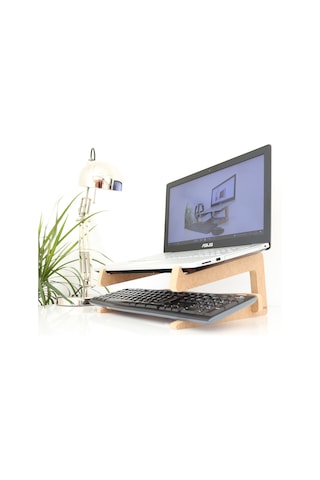 Hanwood Ahşap Laptop Standı - Laptop Yükseltici - 15" Ve Üzeri