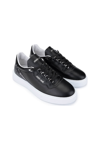 Roberto Cavalli Erkek Hakiki Deri Siyah Sneakers & Spor Ayakkabı 780 27777 Erk Ayk Y25 Nero Siyah
