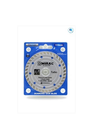 Mermer Kesme Diski 115mm 22,2 Mm İnce Turbo Elmas Daire Testere B