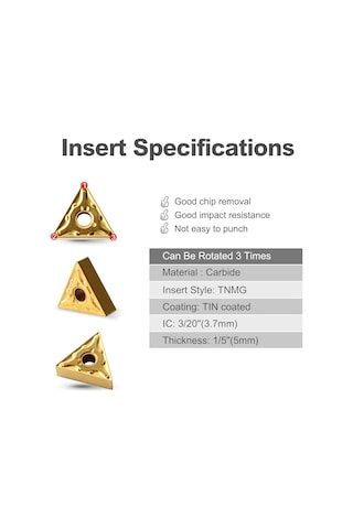 5/8 '' Shank Torna Sıkıcı Çubuklar Endekslenebilir Metal Kesme Dönüş Aracı Tutucu S16qmtjnr16 10 Pcs Tnmg160404 Dizinlenebilir Karbür Turn