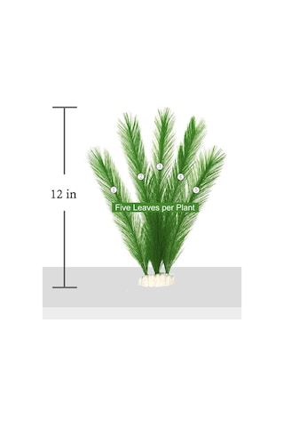 Vkemall Akvaryum Dekoru: 30cm Beyaz Tabanlı 3'lü Plastik Yapay Bitki Seti - Renkli Ve Gerçekçi Su Bitkileri