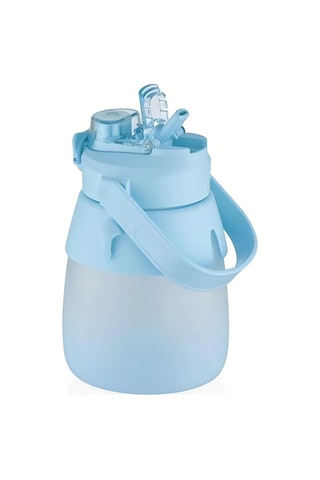 1000ml Pipetli/pipetsiz Çift Kullanım Suluk Matara Spor Okul Doğa Vgn6640-mavi Turkuaz