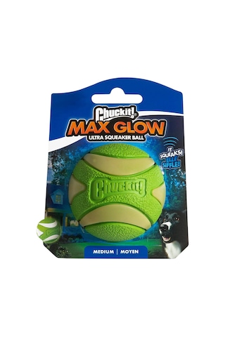 Chuckit Max Glow Ultra Squeaker Gece Parlayan Sesli Köpek Oyun Topu 6.5 CM