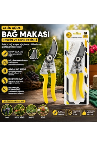 Çelik Ağızlı Bağ Makas 5047