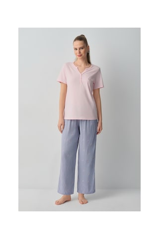 Suwen Jade Pamuklu Pijama Takımı Wsh105100251075 Mavi