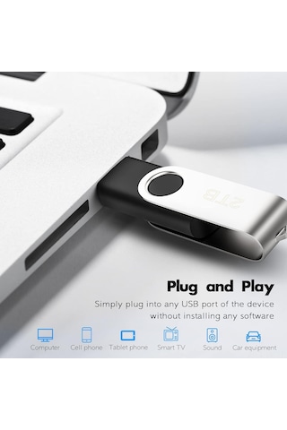 Vkemall 2tb Hızlı Döner Usb Bellek, Bilgisayar/dizüstü İçin Taşınabilir Depolama, 128g'den 2tb'ye Genişletilebilir