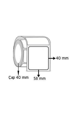 Termal Etiket 40 MM 58 MM Terazi Etiketi 500 Adet/Rulo