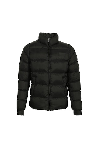 Erkek Siyah Termo Dolumlu Two Tone Rüzgar Ve Su Itici Slim Fit Mont Ncs Jeans 4990-Siyah