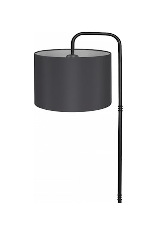 Suitable Metal Gövdeli Antrasit Kumaş Başlık Çok Amaçlı Lambader Salon Köşe Lambası Antrasit